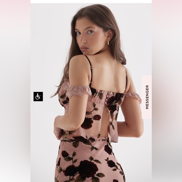 House of CB GRACIELA
DUSTY PINK DEVORE TOP - Picture 5 of 9